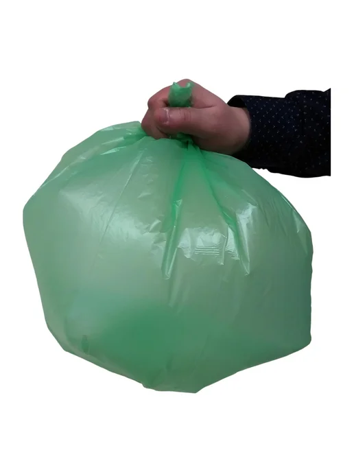 Мешки для мусора ПВД 120л 30мкм 10шт рул черные 70х110см Lu, 50x60 см, 30 л, зеленый, фото 3