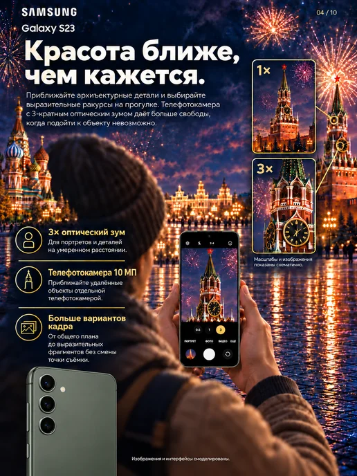 Смартфон Samsung S23 8/256 ГБ, зеленый, фото 5