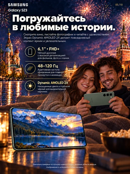 Смартфон Samsung S23 8/256 ГБ, зеленый, фото 6