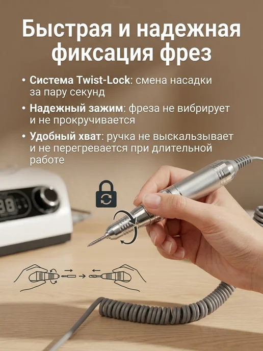 SpaBeauty Аппарат для маникюра и педикюра профессиональная машинка, вариант, фото 4