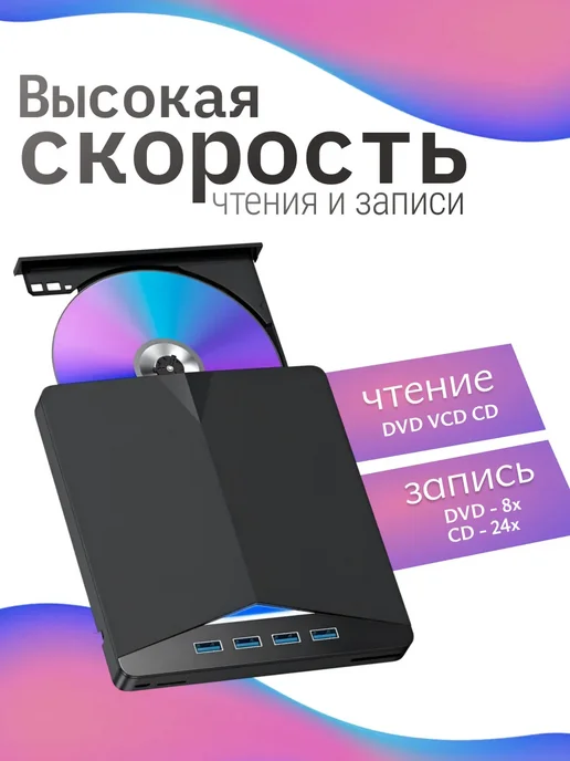 Flossify Внешний дисковод для компьютера и ноутбука, вариант, фото 3