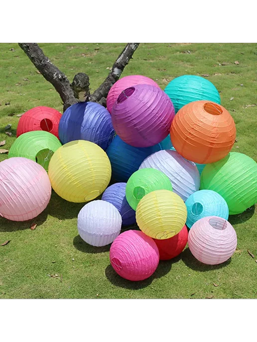 merylover Мерыловер Бумажные Фонарики Зеленый, Cyan, 35cm(14inch), зеленый, фото 4
