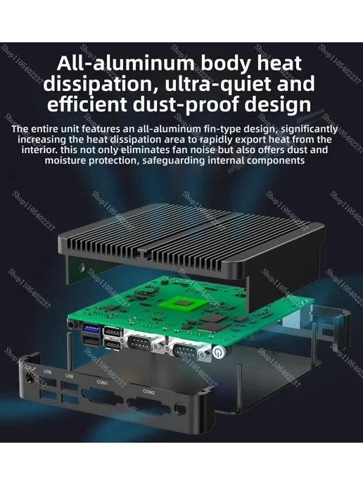 Нет бренда Мини-ПК Intel N2840 4 64 ГБ RS232 Option 1, 64 ГБ, фото 4
