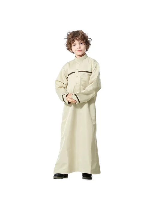 Мусульманское арабское платье Jubba для мальчиков, женская о, белый, фото 4