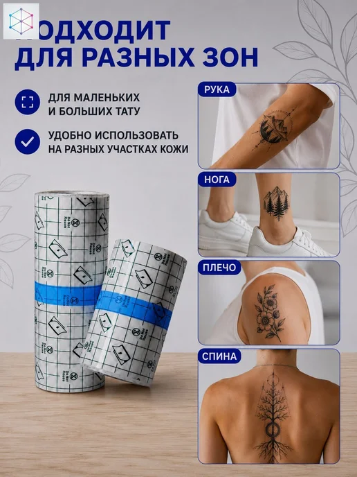 Заживляющая пленка для тату, 2 м × 20 см, 2 м, фото 3