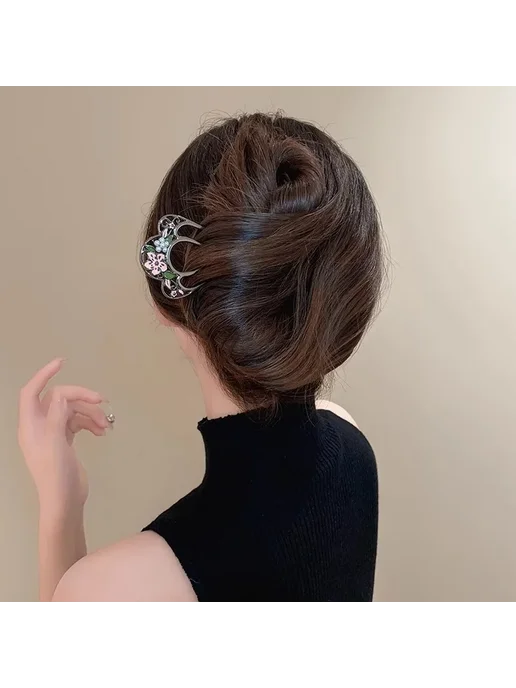 Шпилька для волос с жемчугом, Style S, белый, фото 4
