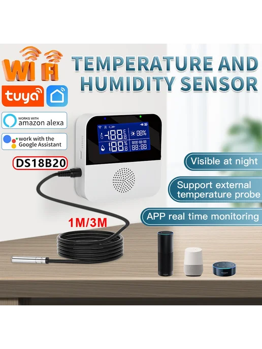 Kayesmart Tuya Smart WiFi Датчик температуры, вариант, фото 2