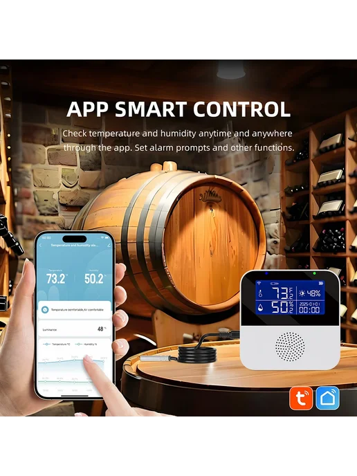 Kayesmart Tuya Smart WiFi Датчик температуры, вариант, фото 3