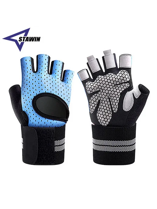 Нет бренда Перчатки для тяжелой атлетики Cossfit Workout Gloves, синий, фото 2