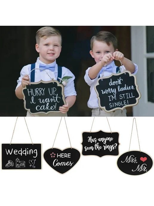 Деревянная доска Mr & Mrs, черный, фото 2