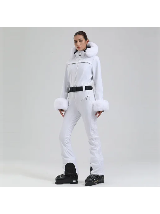 Gsou Snow Женский лыжный комбинезон, розовый, фото 5