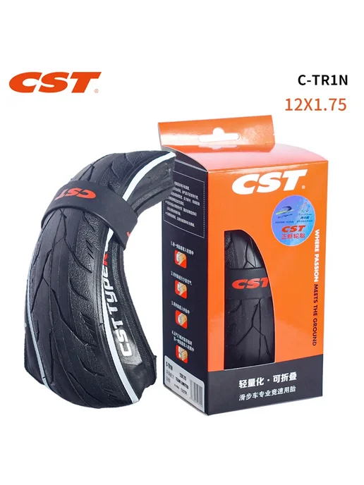 CST C-TR1N шина 12x1.75 для балансировочного велосипеда Черн, 12x1.75, фото 2
