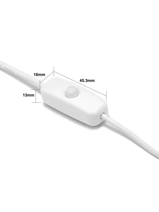 DelightFire USB кабель с выключателем 28см, черный, 1 м, фото 3