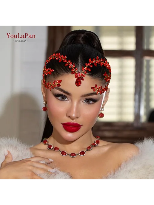 YouLaPan свадебная повязка на голову со стразами, украшение, вариант, фото 2