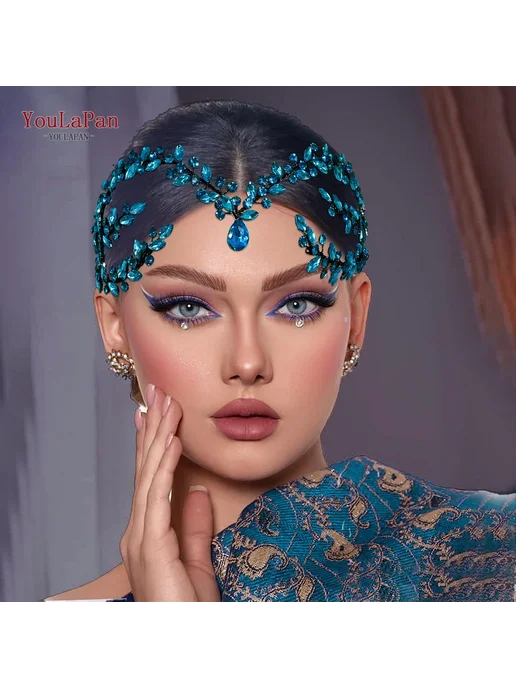 YouLaPan свадебная повязка на голову со стразами, украшение, вариант, фото 3