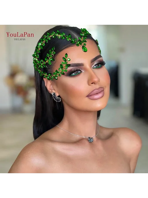 YouLaPan свадебная повязка на голову со стразами, украшение, вариант, фото 5
