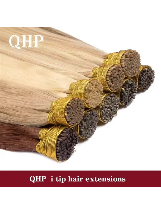 QHP Натуральные волосы для наращивания, прямые, Черный, 16 д, черный, фото 2