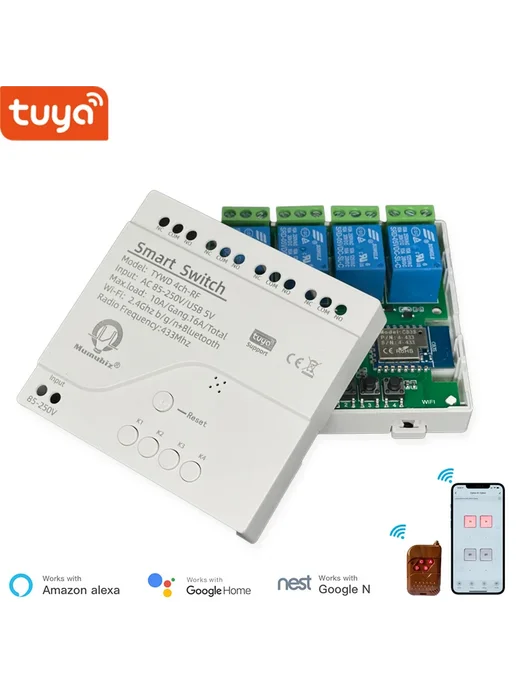Smart Switch Tuya 4ch-RF, Switch only, вариант, фото 2