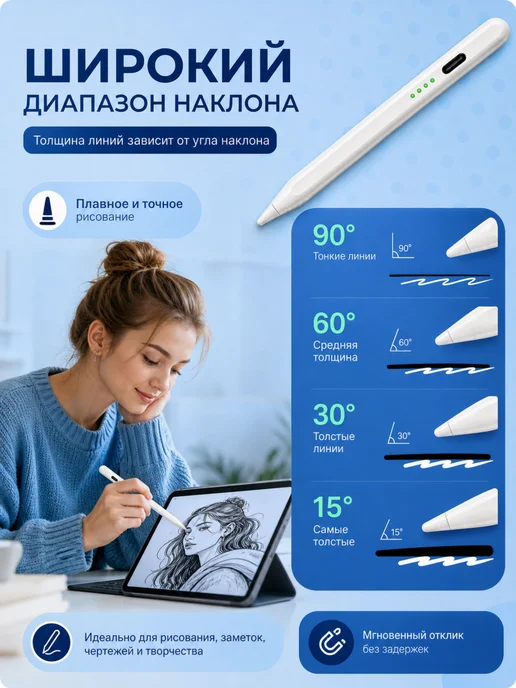 Russmart Стилус для телефона и планшета универсальный тонкий, вариант, фото 4