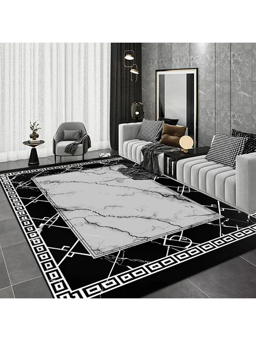 LYAHKAE Черный декоративный ковёр в китайском стиле Черный, 60x90cm, черный, фото 2