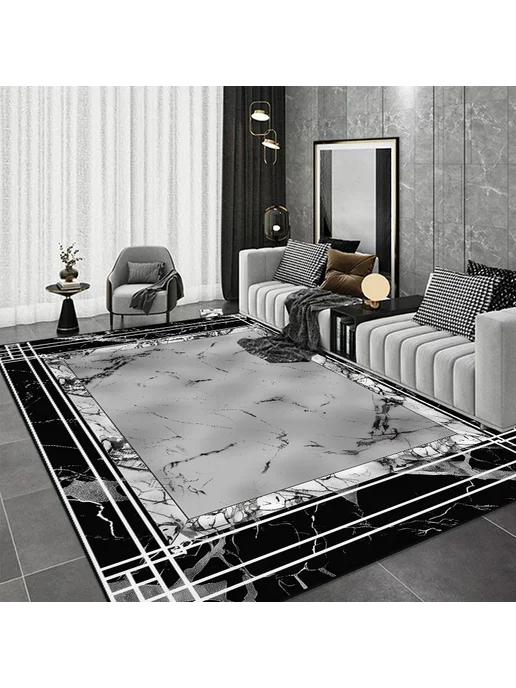 LYAHKAE Черный декоративный ковёр в китайском стиле Черный, 60x90cm, черный, фото 3
