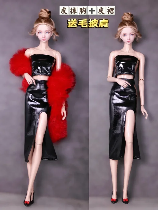 Нет бренда Комплект одежды для куклы Xinyi Fr ST Blythe BB 30 см, черный