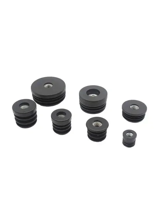 Пластиковые заглушки для труб и мебели Black Square Round 4, черный, 8 шт, фото 6