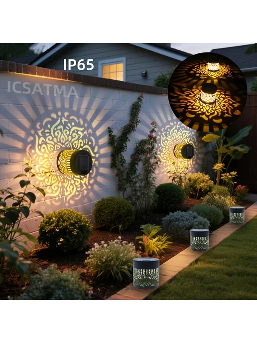 Нет бренда Солнечный светильник IP65 теплый белый Желтый, Sun Flower 2, белый, фото 3