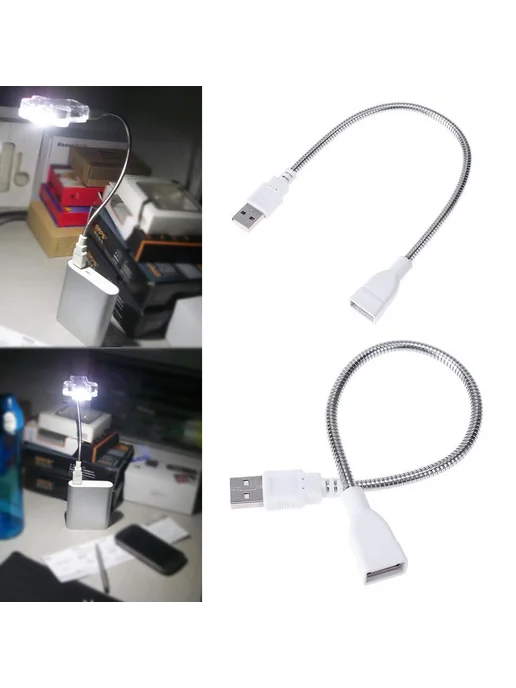 USB кабель расширитель USB male female с лампой, гибкий тубу, вариант, фото 3