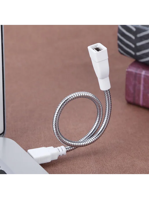 USB кабель расширитель USB male female с лампой, гибкий тубу, вариант, фото 5