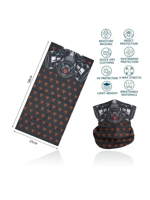 Fandana Gear арт-бандана из полиэстера для спорта Коричневый, оранжевый