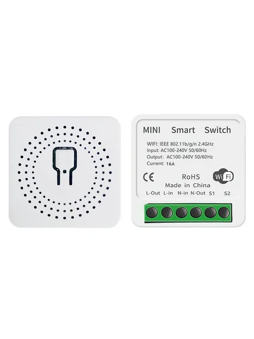 Нет бренда WiFi-модуль реле 16А Tuya, белый