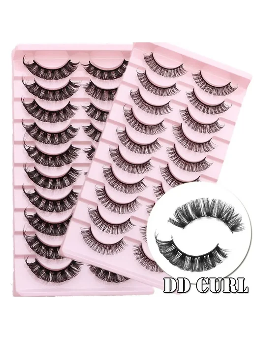 Нет бренда Накладные ресницы DD Curl 3D черные 10-23 мм 10Pairs-DH06-02, черный, фото 3
