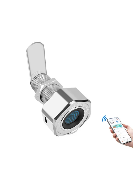 UandaLS Умный замок с отпечатком пальца Tuya Silver L20mm, серебристый, фото 2