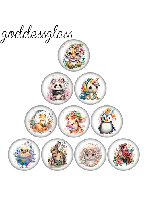 goddessglass Стеклянные фотокабошоны круглые 10 шт. 12 18 20, 10 шт, фото 2