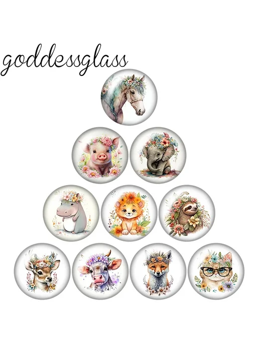 goddessglass Стеклянные фотокабошоны круглые 10 шт. 12 18 20, 10 шт, фото 4