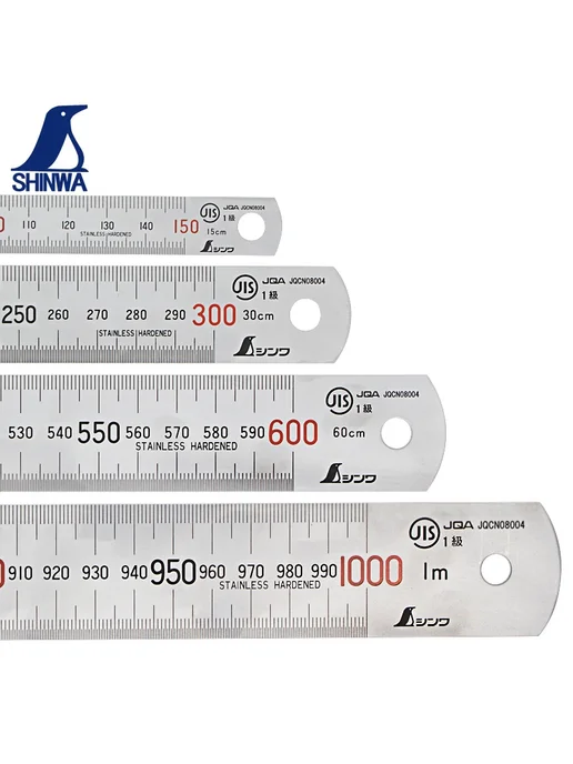 SHINWA High Precision JIS Stainless Steel Ruler Metric Steel Plate, вариант, фото 2