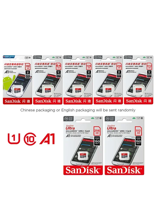 SANDISK Ultra Micro TF SD карта памяти 32 64 128 256 ГБ 64 G, 256 ГБ, фото 7