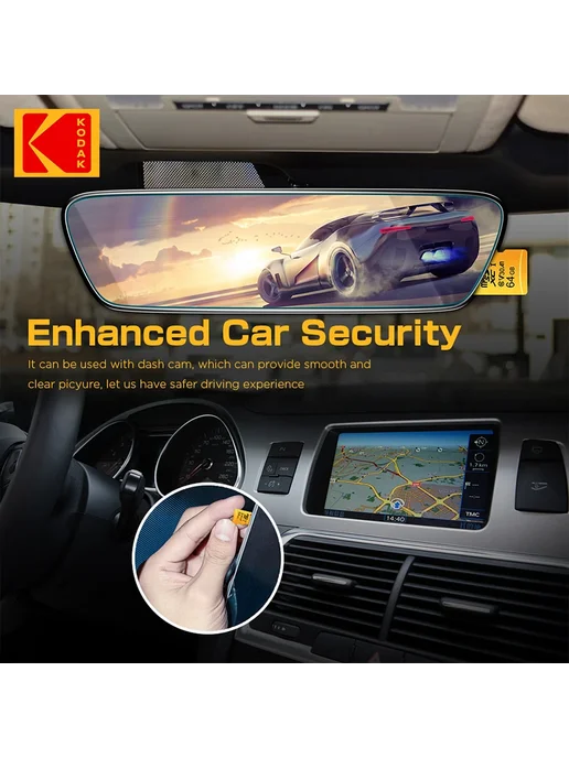 KODAK Карта памяти Micro SD 128 ГБ, класс 10, флеш-накопител, 128 ГБ, фото 6