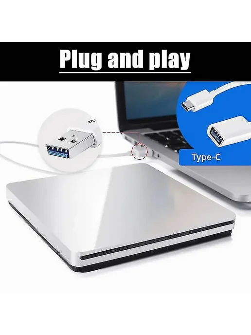 USB-привод CD DVD для MacBook с внешним подключением, вариант, фото 4