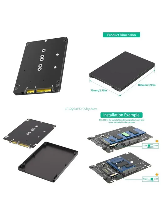 Нет бренда E74D Адаптер M.2 к 2.5 дюйма SATA3.0, КН