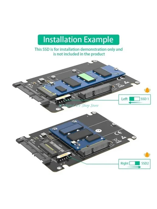 Нет бренда E74D Адаптер M.2 к 2.5 дюйма SATA3.0, КН, фото 3