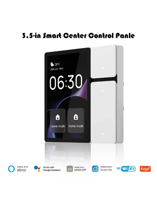 Нет бренда TUYA Smart Central Control Panel Mini 3 Relays, белый, фото 2