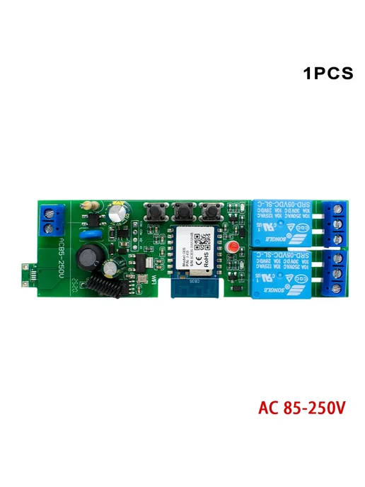 Scimagic-RC Умный 2-канальный Wi-Fi выключатель AC 85-250V, Умный 2-канальный Wi-Fi выключатель