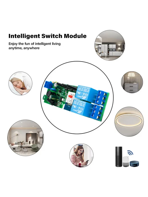 Scimagic-RC Ewelink Smart WiFi реле-переключатель 1 канал, AC DC 7-32V, 2-канальный Wi-Fi реле модуль, фото 7