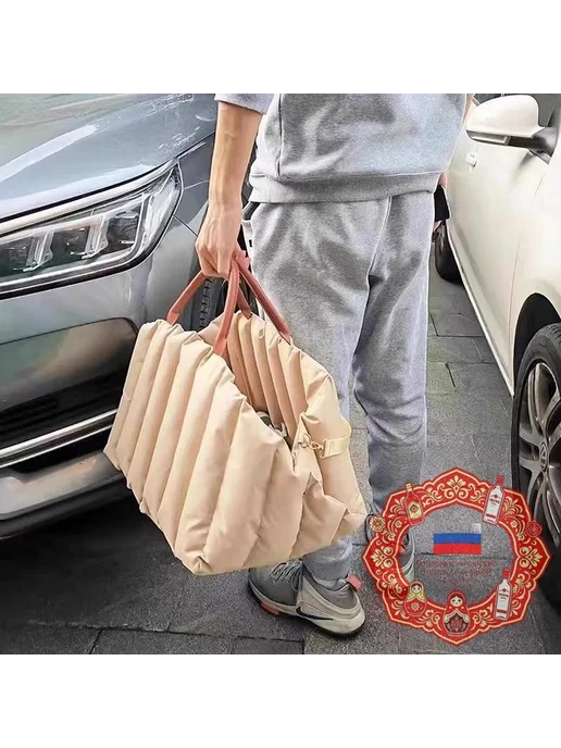 Переноска для собак и кошек с автокреслом, серый, фото 8