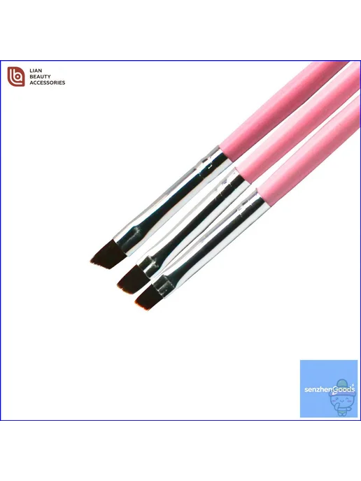 Lian Beauty Accessories Скошенные кисти для маникюра, набор, вариант, фото 7