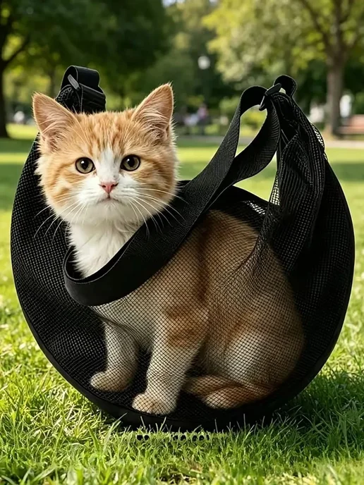 Сумка-переноска для кошек с сеткой, вариант, фото 3
