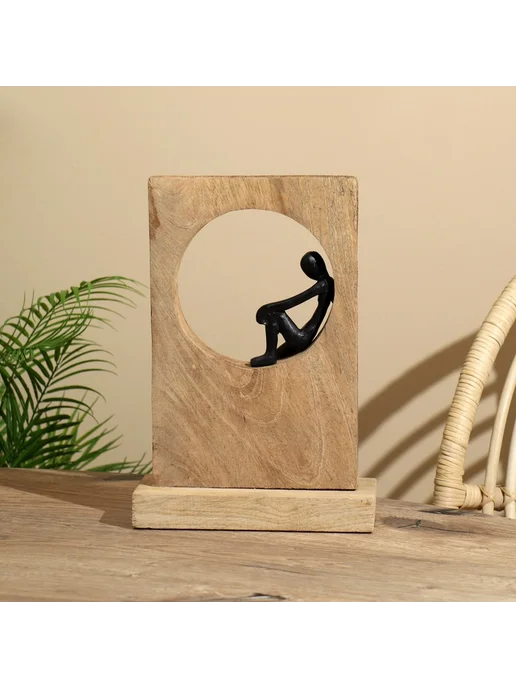 Сувенир «Раздумье», 23.5×9.5×34 см, полимерная смола, мангов, 23.5x9.5x34 см, фото 3