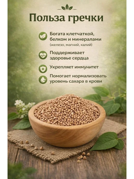 Гречка ядрица 5 кг, 5 кг, фото 4